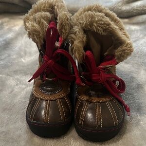 Baby GAP Kids Brown Faux-Fur snow boots